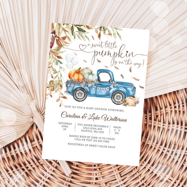 Invitación a la Fiesta de Baby Shower de Calabaza  (Subido por el creador)