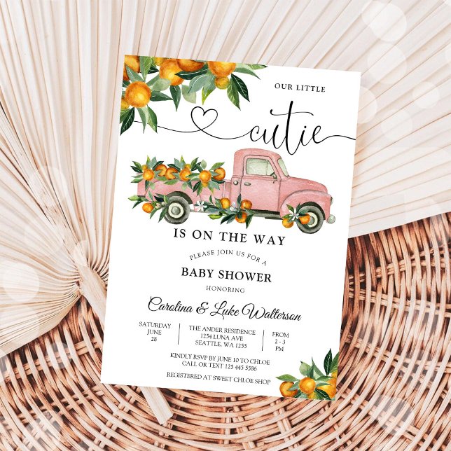 Invitación a la Fiesta de Baby Shower de Camioncit (Subido por el creador)