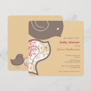 Invitación a la fiesta de Baby Shower de damasquet