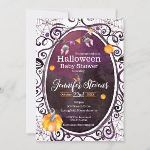 Invitación a la fiesta de Baby Shower de Halloween