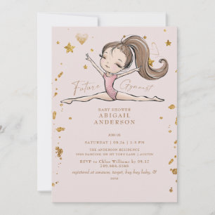 Invitación a la fiesta de baby shower de la futura