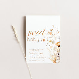 Invitación a la fiesta de Baby Shower de la niña d