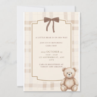 Invitación a la Fiesta de Baby Shower de Little Be