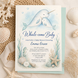 Invitación a la fiesta de baby shower de Mamá Narv
