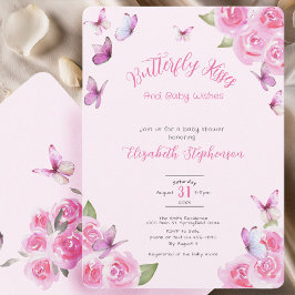 Invitación a la Fiesta de Baby Shower de Mariposa 