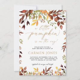 Invitación a la Fiesta de Baby Shower de Otoño Cal