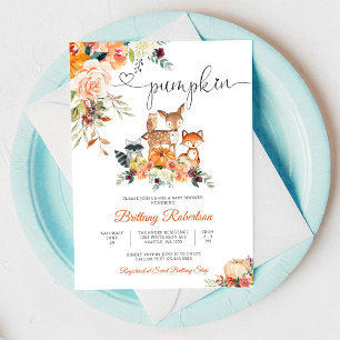 Invitación a la Fiesta de Baby Shower de Otoño con