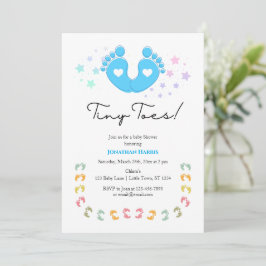 Invitación a la fiesta de baby shower 'Dedos Peque
