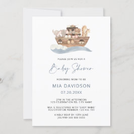 Invitación a la Fiesta de Baby Shower del Arca de