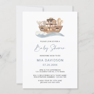 Invitación a la Fiesta de Baby Shower del Arca de 
