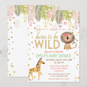 Invitación a la fiesta de baby shower del bebé sal