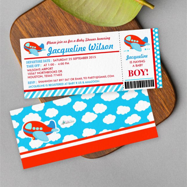 Invitación a la fiesta de Baby Shower del billete  (Subido por el creador)