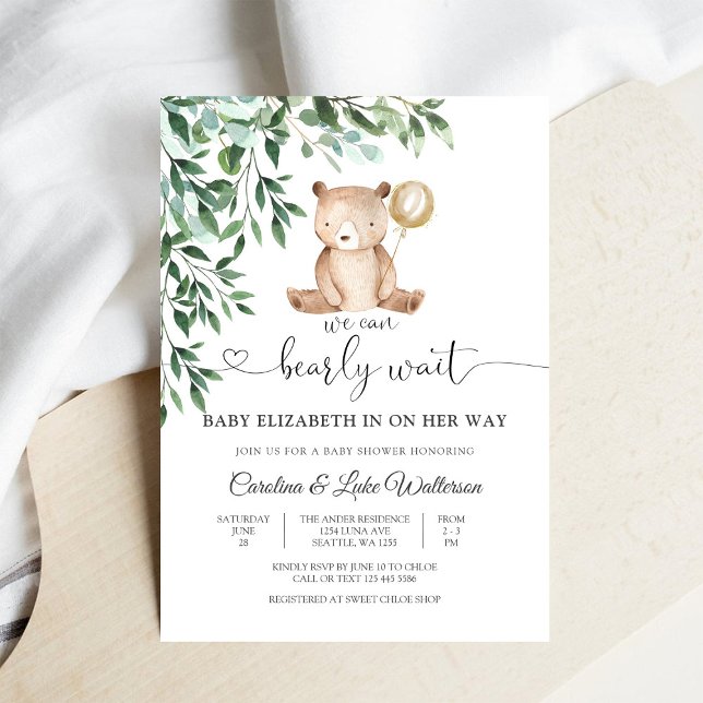 Invitación a la Fiesta de Baby Shower del Osito de (Subido por el creador)