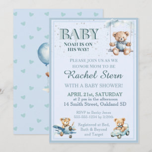 Invitación a la Fiesta de Baby Shower del Osito Te