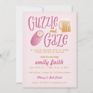 Invitación a la fiesta de baby shower Guzzle and G