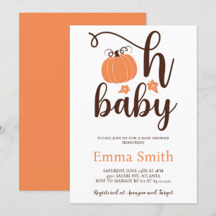 Invitación a la fiesta de baby shower Oh Baby Litt