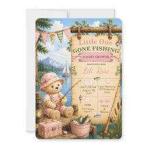 Invitación a la fiesta de baby shower 'Pequeño pes