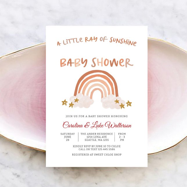 Invitación a la Fiesta de Baby Shower Sol de Arcoí (Subido por el creador)