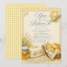Invitación a la fiesta de baby shower 'You Butter 