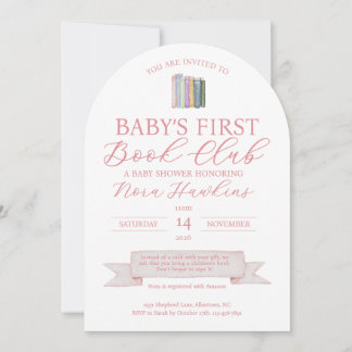 Invitación a la fiesta de Baby's First Book Club