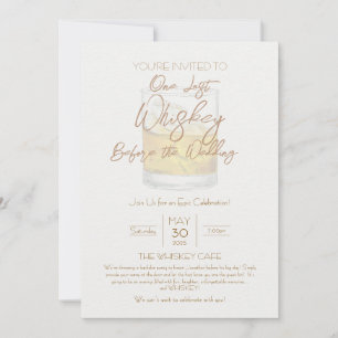 Invitación a la fiesta de Bachelor, Boda de Whiske
