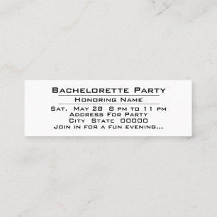 Invitación a la fiesta de Bachelor de la Bachelett