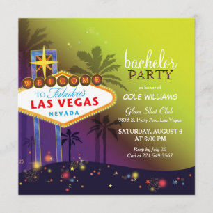 Invitación a la fiesta de Bachelor de Las Vegas