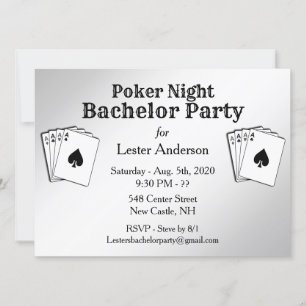 Invitación a la fiesta de Bachelor Fiesta de Poker