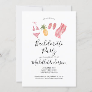 Invitación a la fiesta de Bachelorette Beach Water