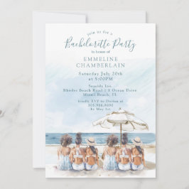 Invitación a la fiesta de Bachelorette Beach Water