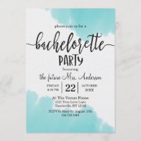 Invitación a la fiesta de Bachelorette de Aqua Wat