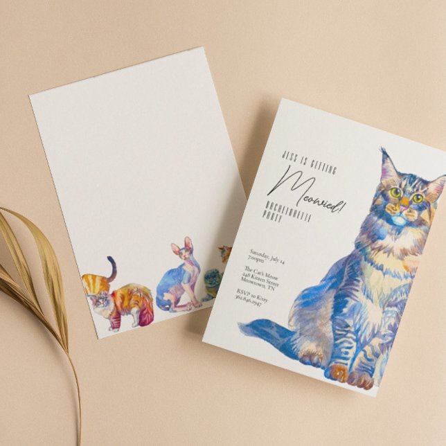 Invitación a la fiesta de Bachelorette de Cat Meow (Subido por el creador)