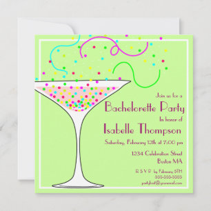 Invitación a la fiesta de Bachelorette de Confetti
