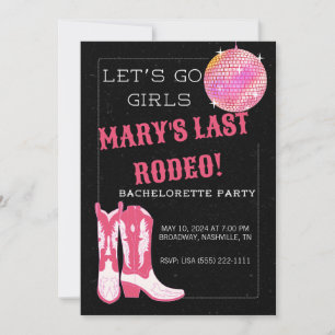 Invitación a la fiesta de Bachelorette de Cowboy D