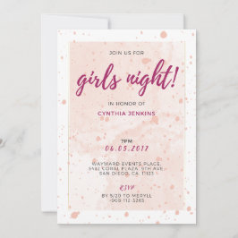 Invitación a la fiesta de Bachelorette de Glam Ros