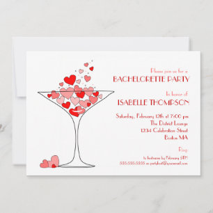 Invitación a la fiesta de Bachelorette de Heart Ch