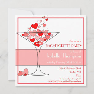 Invitación a la fiesta de Bachelorette de Heart Ch