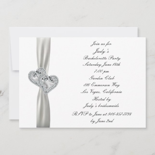 Invitación a la fiesta de Bachelorette de la Boda  (Anverso)