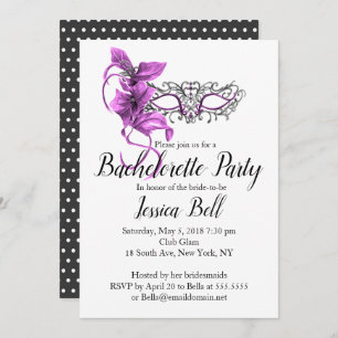 Invitación a la fiesta de Bachelorette de la másca