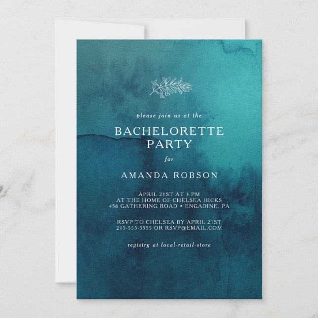 Invitación a la Fiesta de Bachelorette de Moody Oc (Anverso)
