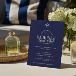 Invitación a la fiesta de Bachelorette de Tenis Az