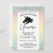 Invitación a la Fiesta de Bachelorette de Unicorni