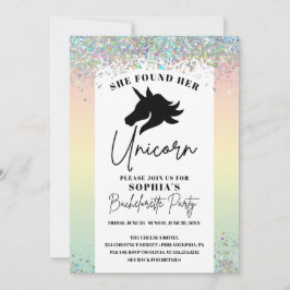 Invitación a la Fiesta de Bachelorette de Unicorni