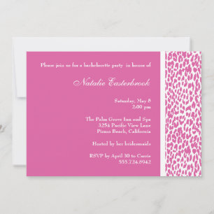 Invitación a la fiesta de Bachelorette del Leopard