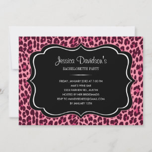 Invitación a la fiesta de Bachelorette del Leopard