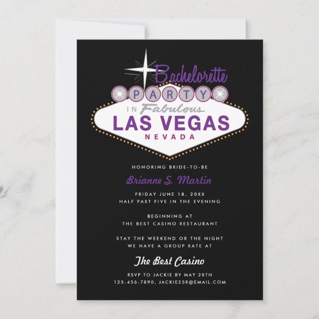 Invitación a la fiesta de Bachelorette del Rótulo  (Anverso)