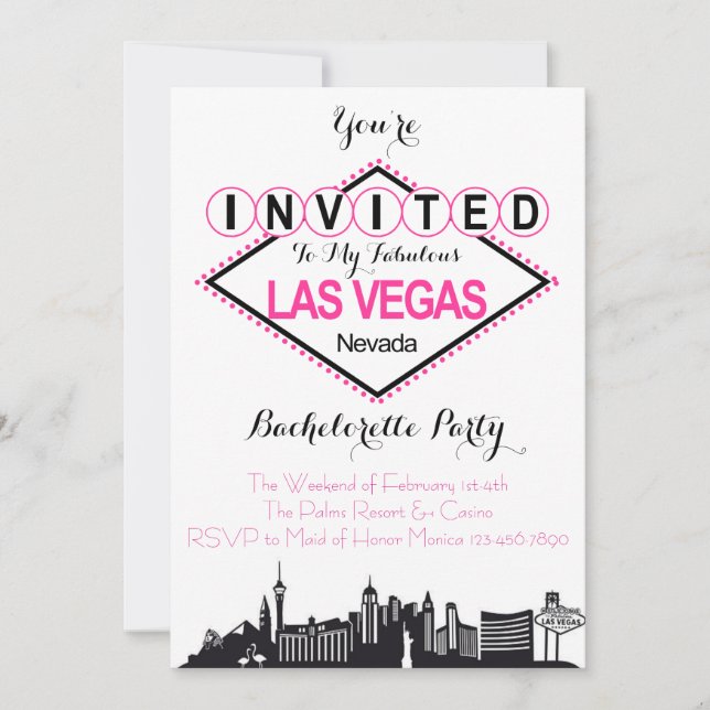 Invitación a la fiesta de Bachelorette en el Rótul (Anverso)