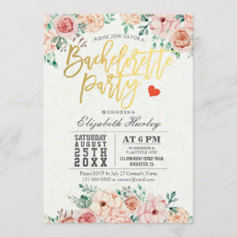 Invitación a la fiesta de Bachelorette Floral Wate