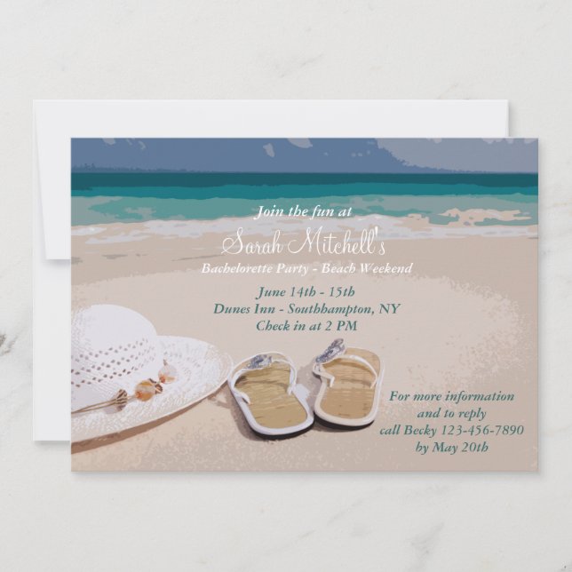 Invitación a la fiesta de Bachelorette para gorras (Anverso)