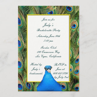 Invitación a la Fiesta de Bachelorette Peacock